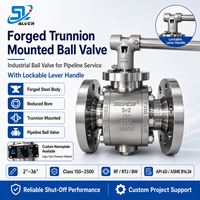Válvula de Bola de Alta Presión Forjada con Reducción de Diámetro, Montada en Trunnion, API 6D ASME B16.34 A105 LF2 F316, para Tuberías de Petróleo y Gas