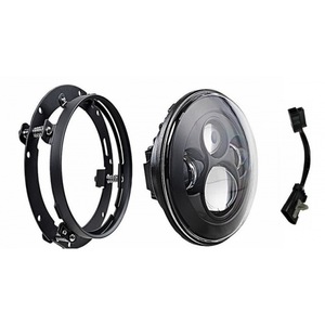 Skyearth 7 Inch Headlight <b>Bracket</b> Ring Metal <b>Black</b> Chrome Mounting Adapter Ring for LED Light Motorcycle Car Universal - Product Image 2