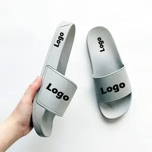 Slide Slide Slippers Flat Sandals For Women Indoor Non-Slip Bathroom Custom Logo PVC Slide Slippers