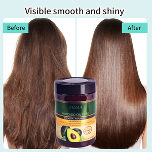 Mascarilla capilar de aguacate para cabello seco, tratamiento capilar hidratante profundo, anti-frizz natural, alisador, venta al por mayor. - Product Image 2