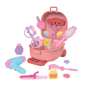 <span class=keywords><strong>Jeu</strong></span> de simulation de haute qualité pour enfants, <span class=keywords><strong>jeu</strong></span> de <span class=keywords><strong>maquillage</strong></span> pour filles, ensemble de <span class=keywords><strong>salon</strong></span> de coiffure et de beauté en plastique avec valise à vendre - Product Image 1