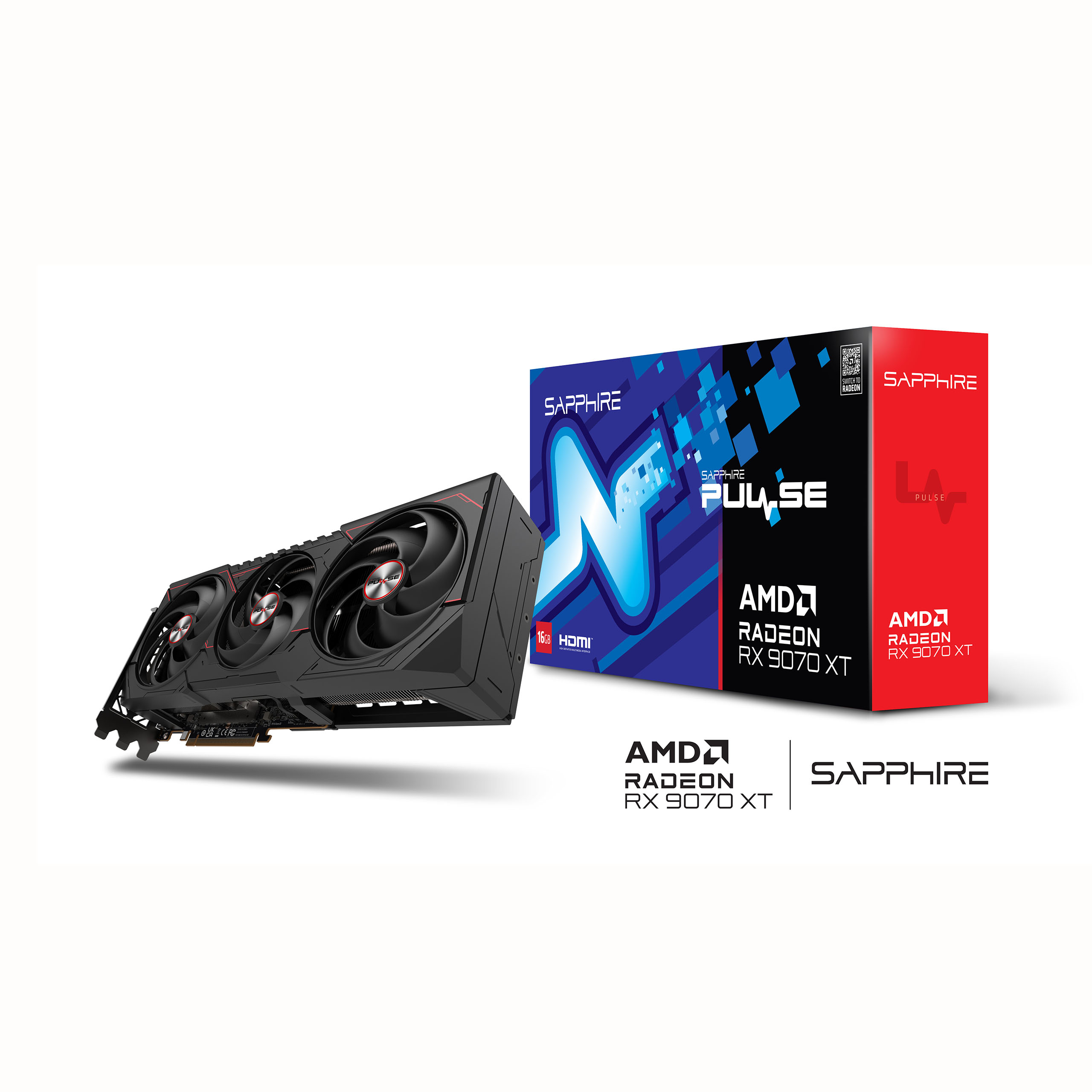SAPPHIRE PULSE Radeon RX 9070 XT 16GB GDDR6 PCIe 5.0 Video Card