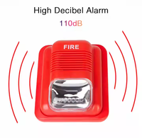 DC12v/24v LED lumière clignotante sirène incendie alarme sonore et lumineuse pour porte système d'alarme incendie klaxon et sirène stroboscopique