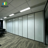 Cloison de salle de conférence coulissante insonorisée en verre, cadre en aluminium, mobilier de bureau modulaire, cloison mobile avec tableau blanc