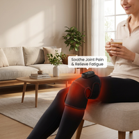 Elektrische Heizkniebandage mit Vibration, wiederaufladbar, zur Schmerzlinderung bei Arthritis, Wärmemassage-Modi, anpassbare Passform für Männer