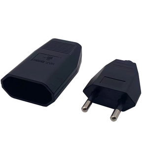 Đức EU Cắm <span class=keywords><strong>2P</strong></span> mà không cần nối đất 250V 2.5A 10A trắng đen nam điện cắm cắm Châu Âu rewireable cắm 4.0mm2 - Product Image 6