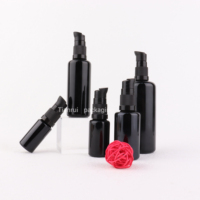 Emballage d'huile capillaire de luxe 10ml 15ml 30ml 50ml 100 ml Bouteille de lotion Bouteille en verre noir avec pompe Bouteille d'huile essentielle en verre