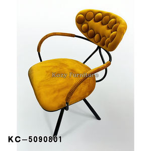 Cadre en métal enduit de <span class=keywords><strong>poudre</strong></span> noir jambe restaurant salle à manger <span class=keywords><strong>chaise</strong></span> <span class=keywords><strong>velours</strong></span> siège <span class=keywords><strong>chaise</strong></span> pour les ventes - Product Image 3