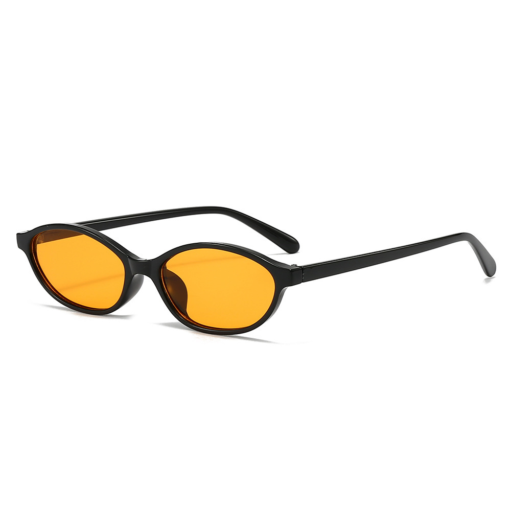 Vintage Oval Sunglasses with Yellow Lenses UNISEX Vintage Oval Sunglasses with Yellow Lenses UNISEX main image 3