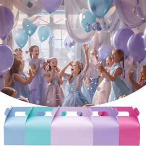 Scatole Regalo Compostabili a Casetta per Feste di Compleanno per Bambini, Confezioni Ecologiche Colorate per Giocattoli, Biscotti, <span class=keywords><strong>Snack</strong></span>, Bomboniere, Scatole per Caramelle Cinesi in Offerta - Product Image 4