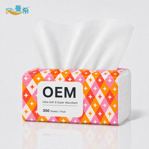 Mouchoirs en papier pour <span class=keywords><strong>restaurant</strong></span> et café, paquet souple, impression personnalisée, 3 plis, pâte de bois vierge, 300 feuilles - Product Image 3