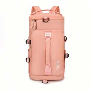 Bolsa de deporte con logotipo personalizado, muestra gratis de fábrica, mochila de gimnasio, bolsa de viaje portátil impermeable para mujer, bolsa de viaje de lona con logotipo - Product Image 4