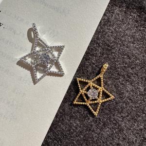 Colgante de Pentagrama de Plata de Ley S925, Diseño de Nicho, Estilo Ligero y Lujoso, Simple, Moderno, Forma Individual, Colgantes Vintage de Moda - Product Image 1