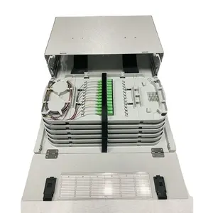 Panel de montaje de fibra óptica ODF 24 48 72 96 144FO, FIST-GPS2 de parche ODF para soporte de 8 bandejas de empalme GPST