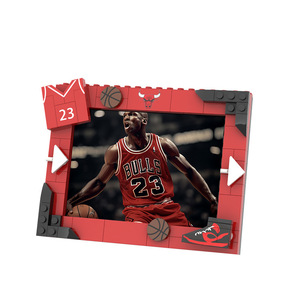 Meilleures ventes : Ensembles de blocs de construction créatifs en matériau ABS, thème <span class=keywords><strong>basket</strong></span>-ball américain professionnel, avec cadre photo - Product Image 2