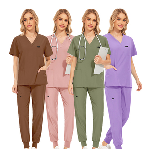 2025 nouveau Style rayonne femmes ensemble d'allaitement lavable hôpital gommages avec tissu tissé personnalisable uniformes hospitaliers - Product Image 1