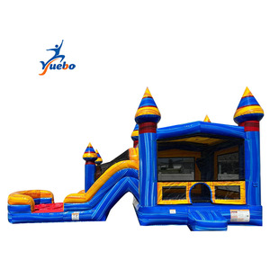 Castillo Inflable Azul, Castillo Hinchable, Casa de Brinco, Brincolín Inflable Comercial de PVC para Adultos - Product Image 1