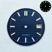 Cadran modifié 30.5mm plastique lumineux vert pour visage Nautilus pour mouvement de montre NH35/36