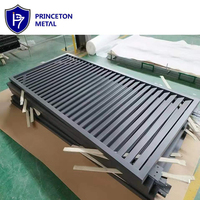 Panneaux de clôture horizontaux en alliage d'aluminium décoratifs pour l'extérieur PRINCETON METAL, volets d'intimité, ventilation pour fenêtres