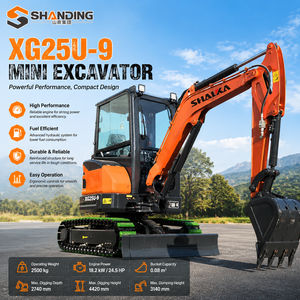 Miniexcavadora SHANDING de 2.5 Toneladas con Motor Yanmar, Certificación CE, EPA y EURO 5, Bomba, Caja de Cambios y Alta Potencia de Excavación - Product Image 1