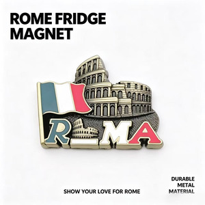 Imán de nevera 3D ROMA de metal, diseño clásico, recuerdo de viaje, acabado pintado duradero - Product Image 2