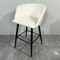 Nouvelles chaises de bar en velours de luxe haut de gamme, structure métallique, design moderne, pour la maison, le bar, le restaurant, l'extérieur, durables et robustes