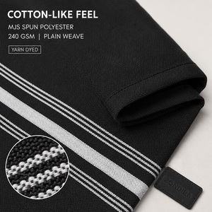 Serbet Bistro Hitam Bergaris Terbalik Buatan Tangan Dapat Digunakan Kembali 18x22 Inci 240GSM MJS Benang Poliester Spun Berwarna Untuk Restoran Hotel Komersial - Product Image 3