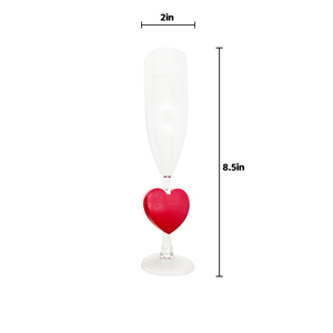 Gobelet en verre en forme de cœur pour fête, événement de la Saint-Valentin, récipient à boisson promotionnel, logo personnalisé, vente en gros - Product Image 4
