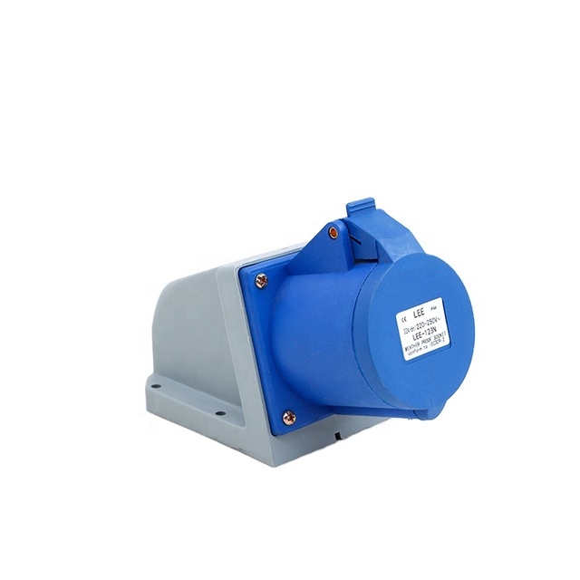 Electrical 16A 3P Panel Mount Plugs 313 and IP44 Industrial Sockets