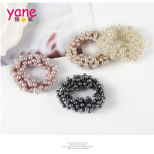 Bando rambut mutiara elastis mewah Fashion ikat rambut Aksesori rambut kualitas tinggi - Product Image 4