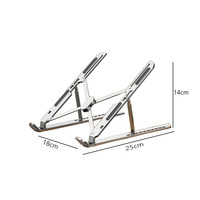 Support pour ordinateur portable en alliage d'aluminium, pliable, réglable en hauteur, base verticale, refroidissement de l'ordinateur, support pour tablette