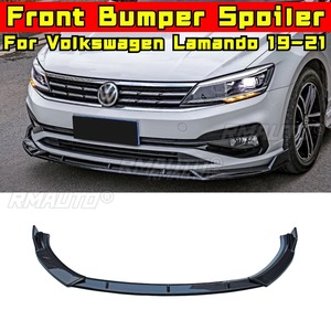 For Lamando Car Front Bumper <b>Lip</b> Carbon Look Car Accessories for Volkswagen Lamando 19-21 Bumper Protector Car Accessories - Product Image 5