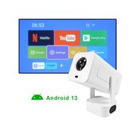Projecteur XP360A 1080P 4K avec prise en charge de la mise au point automatique, haut-parleur intelligent, base réglable, 300 lumens ANSI, Android 13, Wifi 6, Bluetooth 5.2