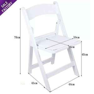Wholesale <b>Outdoor</b> Garden White Event Chairs Plastic Foldable Chair White Padded Wimbledon Folding Resin Chair for Wedding Party - Product Image 5