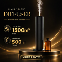 Diffuseur de parfum intelligent en aluminium de 500 ml, machine WiFi Bluetooth, diffuseur d'arômes rond pour hôtel, centre commercial, bureau, emballage personnalisé OEM