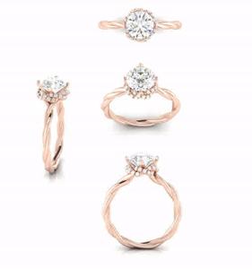 Anillos de Compromiso de Plata de Ley con Circonitas Cúbicas Personalizados para Mujer, Joyería Fina para Bodas, Oferta - Product Image 2