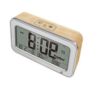 Modern <b>Mini</b> LCD Digital Display Alarm Clock Large USB Powered Backlight Automatic Photosensitive Silent <b>Desk</b> Table Clock Bedside - Product Image 4