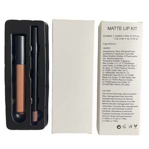 Großhandel 2-in-1 Vegan Lip Makeup Kit Hoch pigment Matt Lip Liner Bleistift Farbwechsel Feuchtigkeit spendendes Lippen öl Set Beauty - Product Image 4