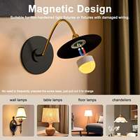 Ampoule LED RGB rechargeable avec télécommande tactile, E14/E27, certifiée CE, 3 couleurs, USB-C, sans fil, intelligente, pour hôtel
