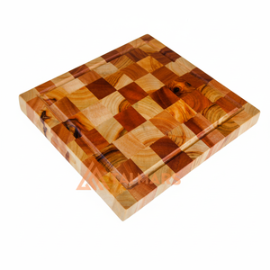 Planche à découper de boucher carrée en bois d'acacia de grain d'extrémité personnalisée de haute qualité en gros pour une utilisation en cuisine sur la viande et les légumes - Product Image 1