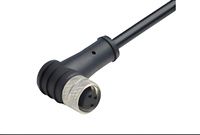 Connecteur circulaire M16 OEM d'usine, étanche IP67, mâle, moulé, à angle droit, pour câble de capteur industriel 2-24 broches