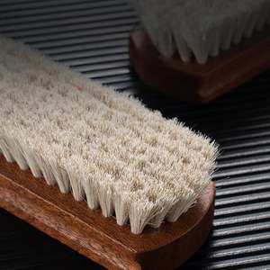 Cepillo de crin de caballo blanco de palisandro para zapatos, cepillo especial de madera maciza para limpieza de calzado de cuero, cuidado del calzado, artículos de cuero, mango de madera maciza - Product Image 2