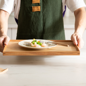 Nhà Tự Nhiên Nhật Bản Thiết Kế Cổ Điển Tro Gỗ Veneer <span class=keywords><strong>MDF</strong></span> Và Gỗ Sồi Khung Phục Vụ Khay Cho Món Ăn Nhẹ Đồ Uống Thực Phẩm - Product Image 2