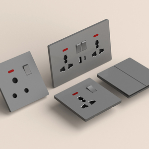 Prise murale universelle multi-prises en polycarbonate ignifuge et durable avec interrupteur et ports USB Type-C 10A pour <span class=keywords><strong>application</strong></span> multi-scénarios - Product Image 1