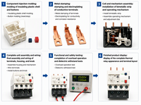 Relais de surcharge thermique LRD-13 14C 7-10A haute puissance miniature scellé de protection, utilisé pour les nouveaux contacteurs LC1-D09 à point argenté