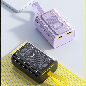 Petites batteries externes avec lumière, grande capacité 10000mAh 20000mAh, double USB, charge rapide, batteries externes pour la charge en extérieur - Product Image 2