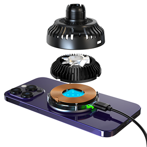 Imán de <span class=keywords><strong>cargador</strong></span> de coche magnético Peltier Qi2 inalámbrico de refrigeración de 15W con ventilador de refrigeración para <span class=keywords><strong>iPhone</strong></span> 13/<span class=keywords><strong>12</strong></span> mini pro Max - Product Image 3