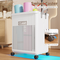 Armoire de rangement pliable en plastique PP et tissu non tissé, avec roulettes, de type autoportant, écologique, durable et moderne