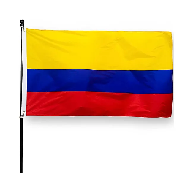 علم كولومبي سميك من البوليستر بمقاس 3 × 5 قدم ومقاوم للبهتان علم كولومبي وطني