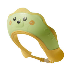 Bonnet de bain pour bébé avec protection contre l'eau, design de dessin animé pour enfants, matériau plastique, couleurs blanc, rose, vert, bonnet de bain imperméable - Product Image 3